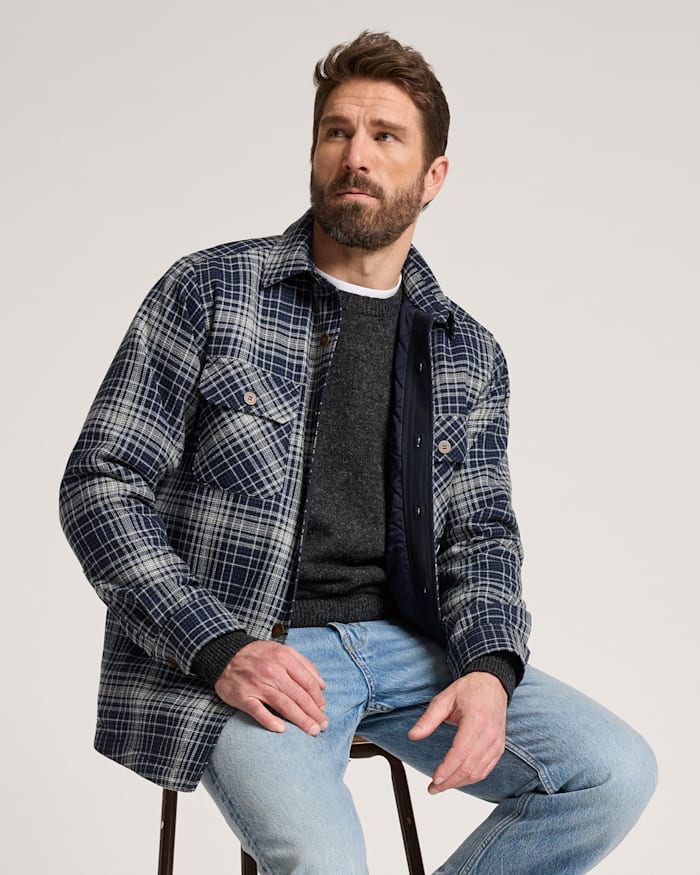 MEN'S PLAID QUILTED CPO JACKET